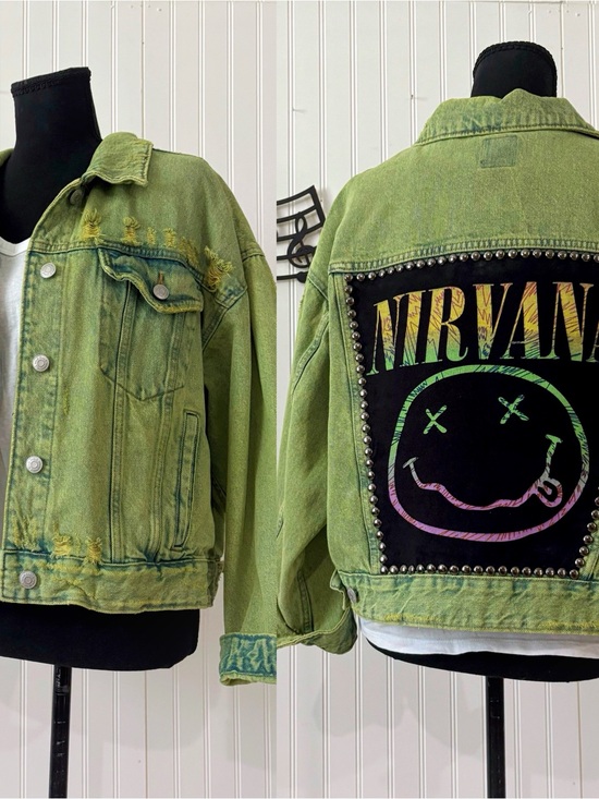 NIRVANA Jackets & Blazers - Nirvana custom acid wash denim jacket